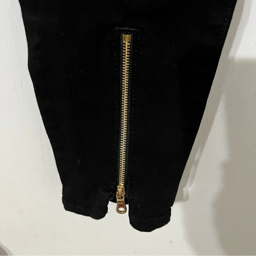NWT Frame Le High Skinny Curve Split Zip-Hem Crop